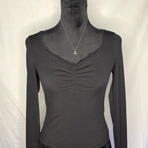 Elegant Black Long Sleeve Top